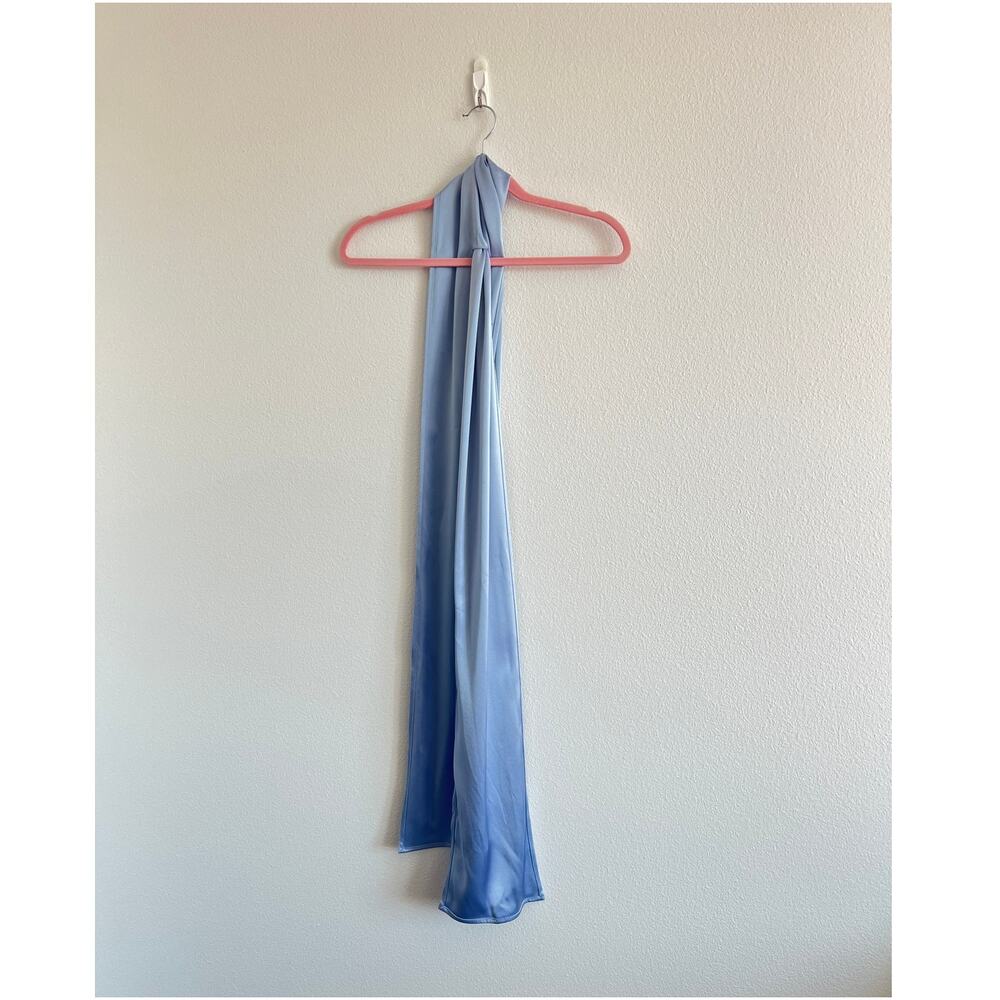 NWT St. John Light Blue Scarf One Size Hollywood Glamour Chic Effortless